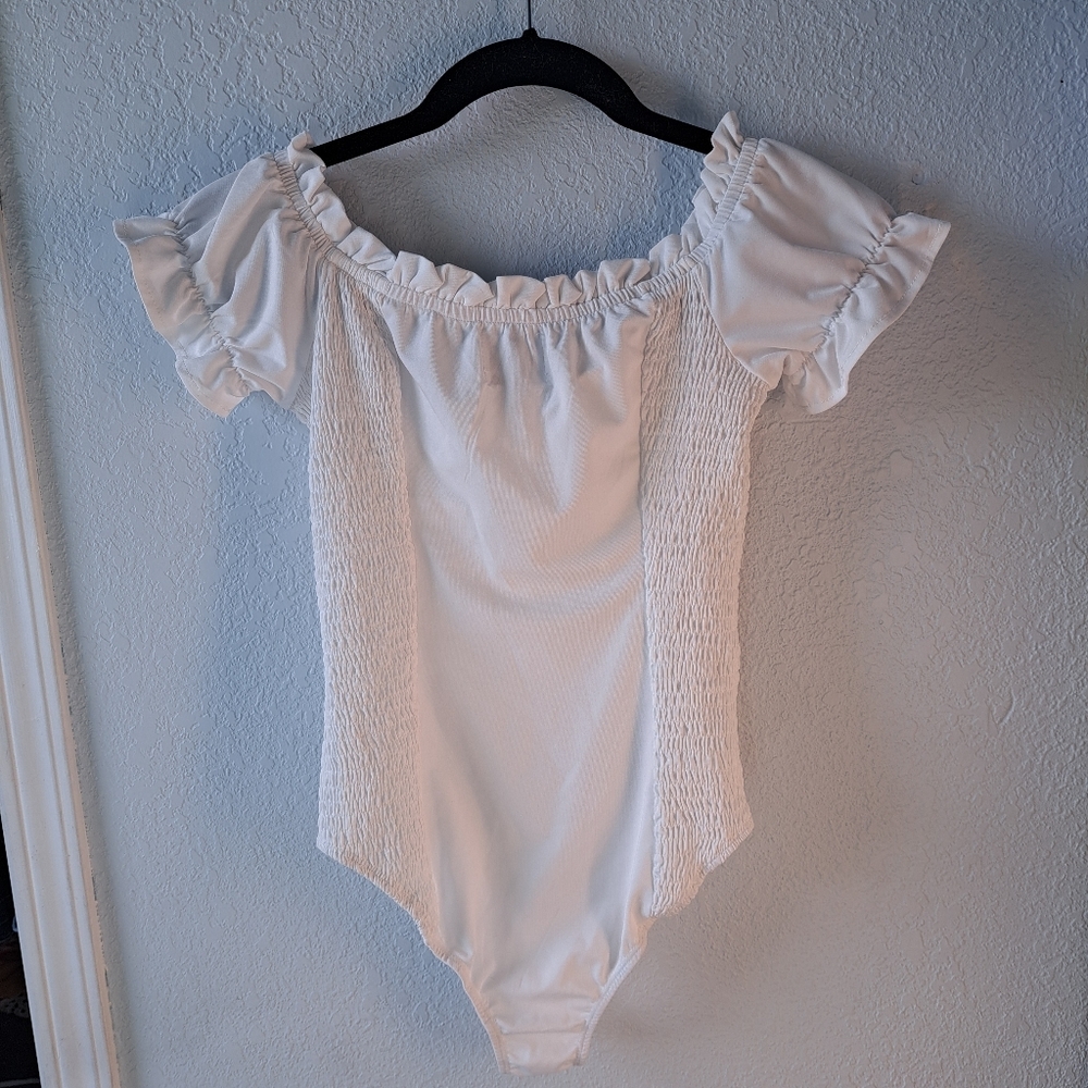 Princess Polly White Ruffled Bodysuit - Picture 5 of 5